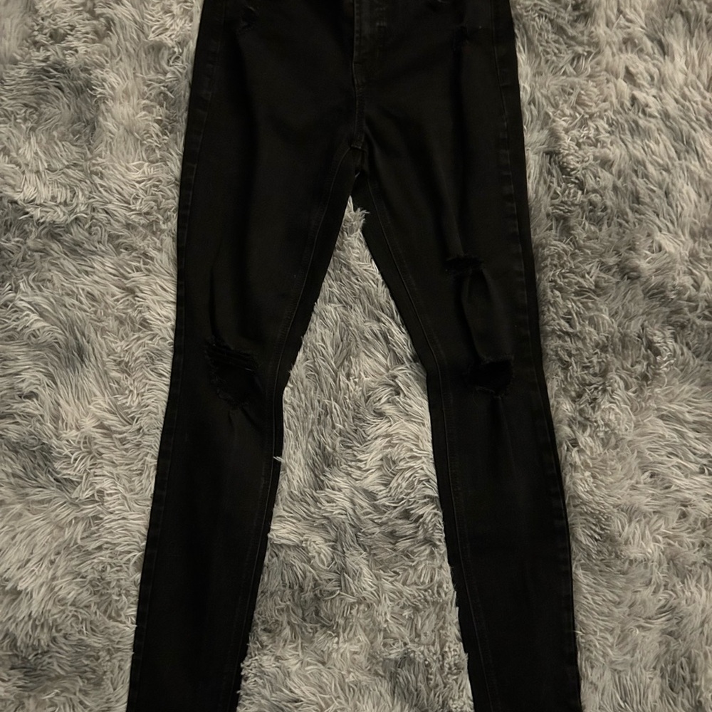 Old Navy Black Ripped Skinny Jeans